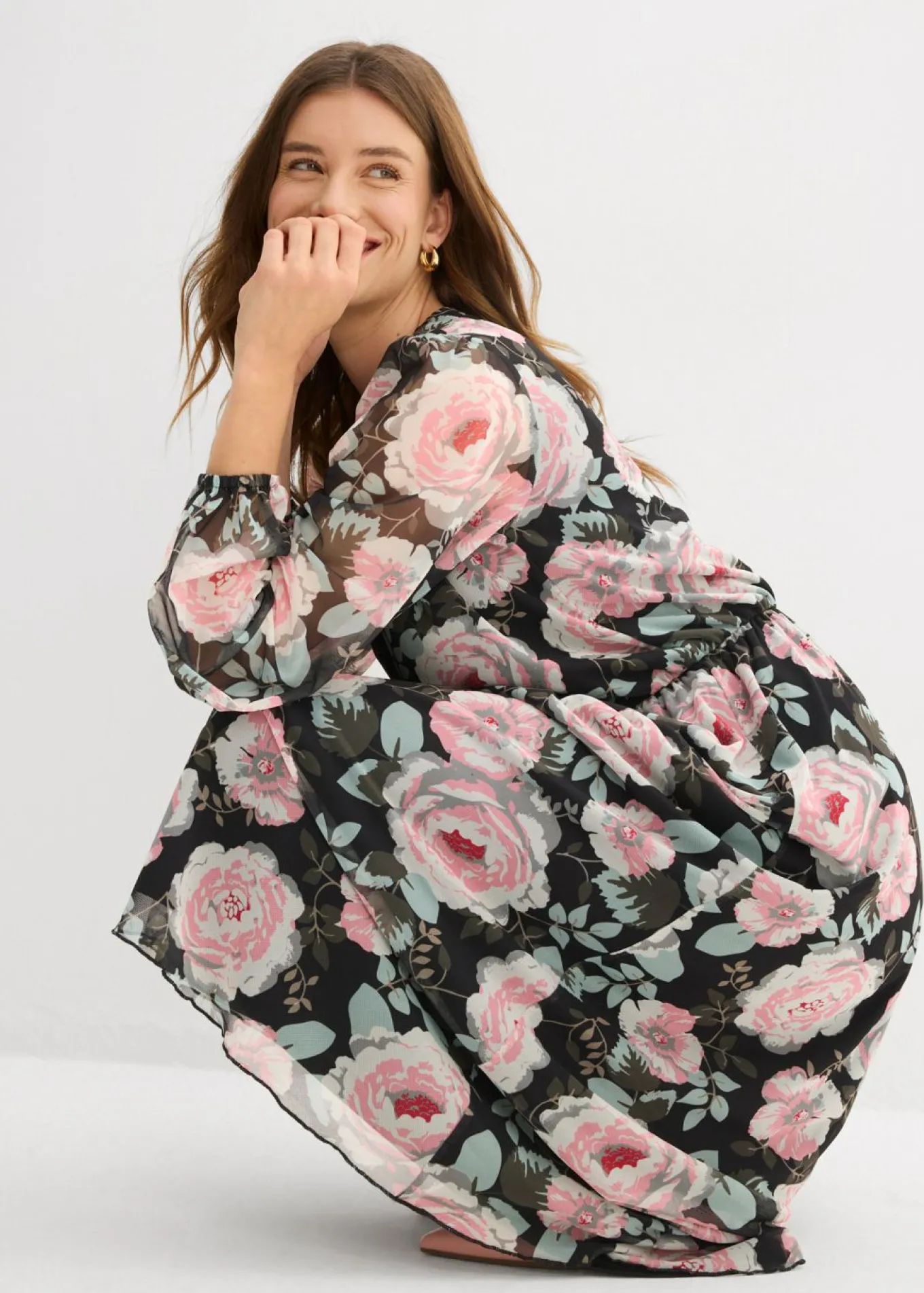 Vestido midi de malla suave