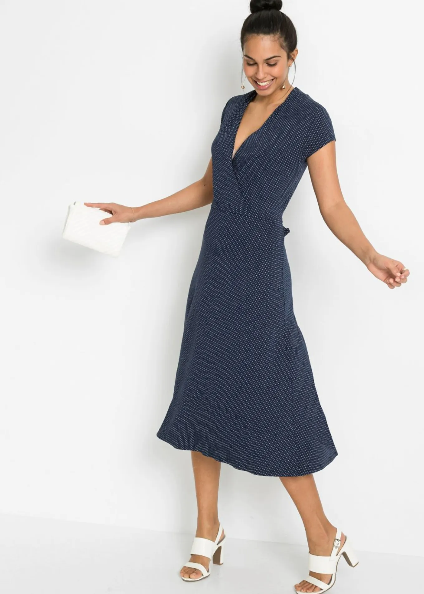 Vestido midi de mezcla de viscosa