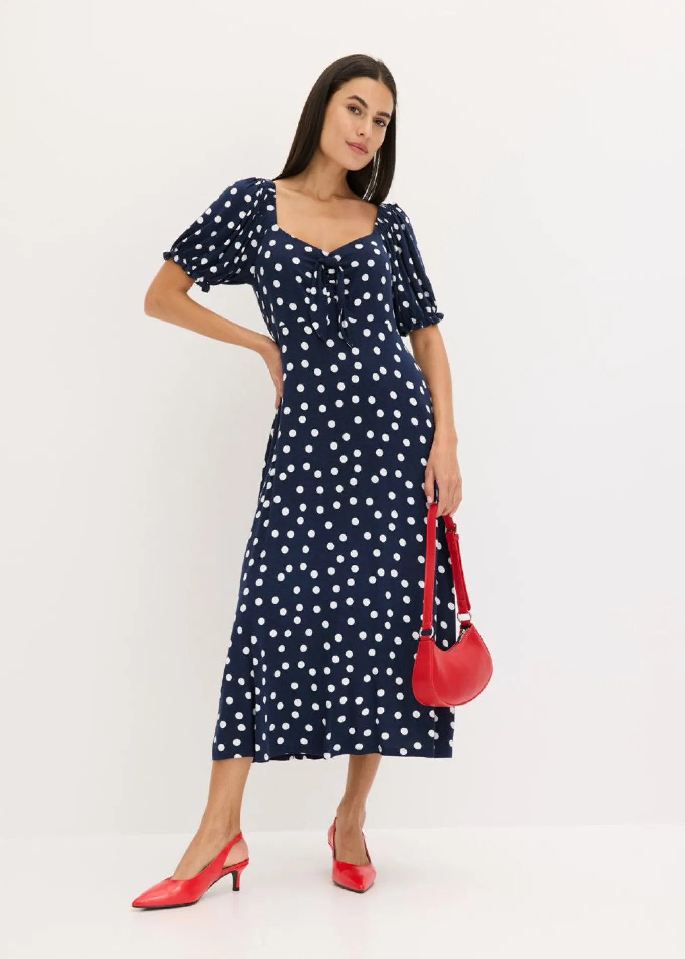 Vestido midi de mezcla de viscosa