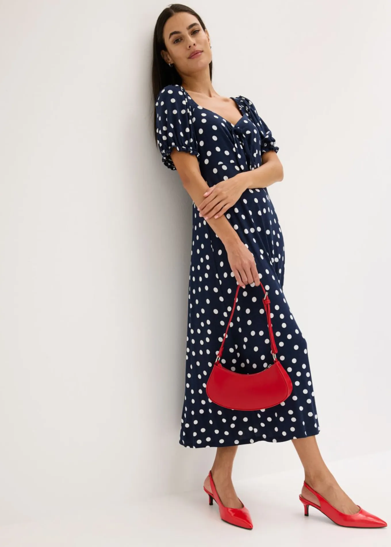 Vestido midi de mezcla de viscosa