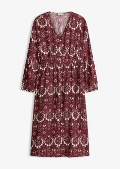 Vestido midi de mezcla de viscosa suave