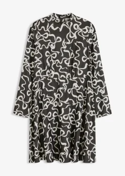 Vestido midi de mezcla de viscosa fluida
