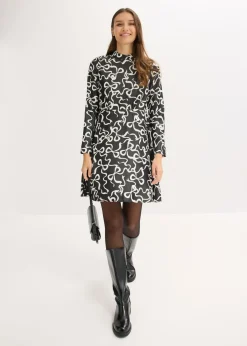 Vestido midi de mezcla de viscosa fluida