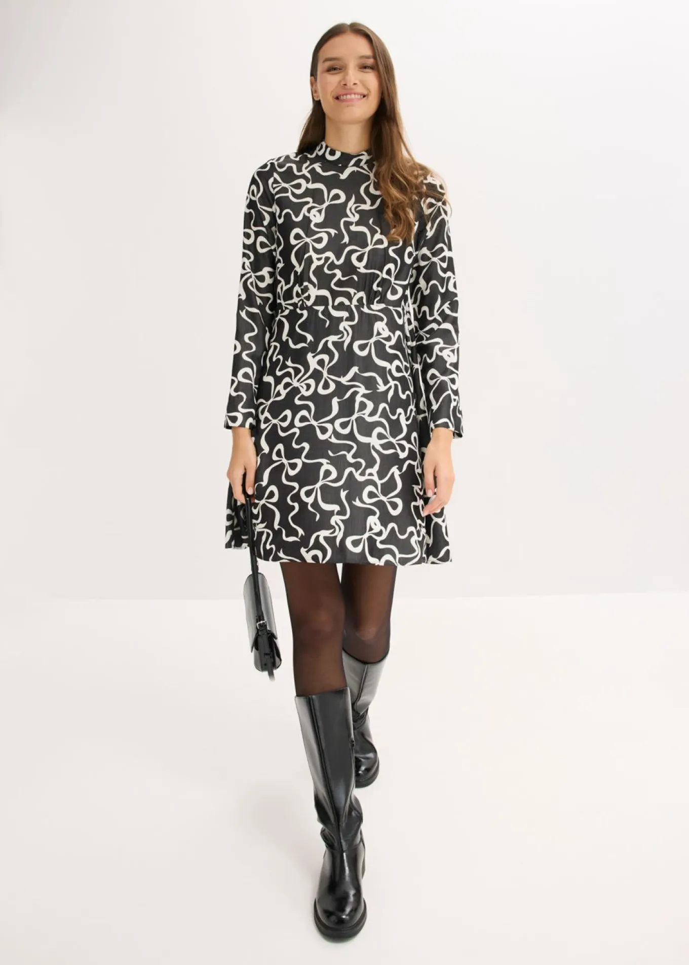Vestido midi de mezcla de viscosa fluida
