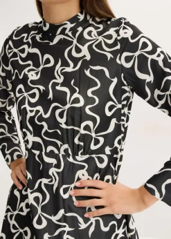 Vestido midi de mezcla de viscosa fluida