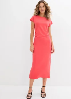 Vestido midi de mezcla de viscosa suave