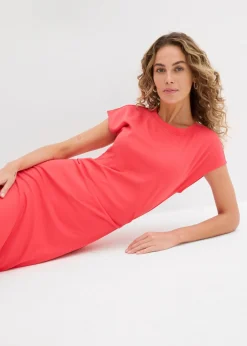 Vestido midi de mezcla de viscosa suave
