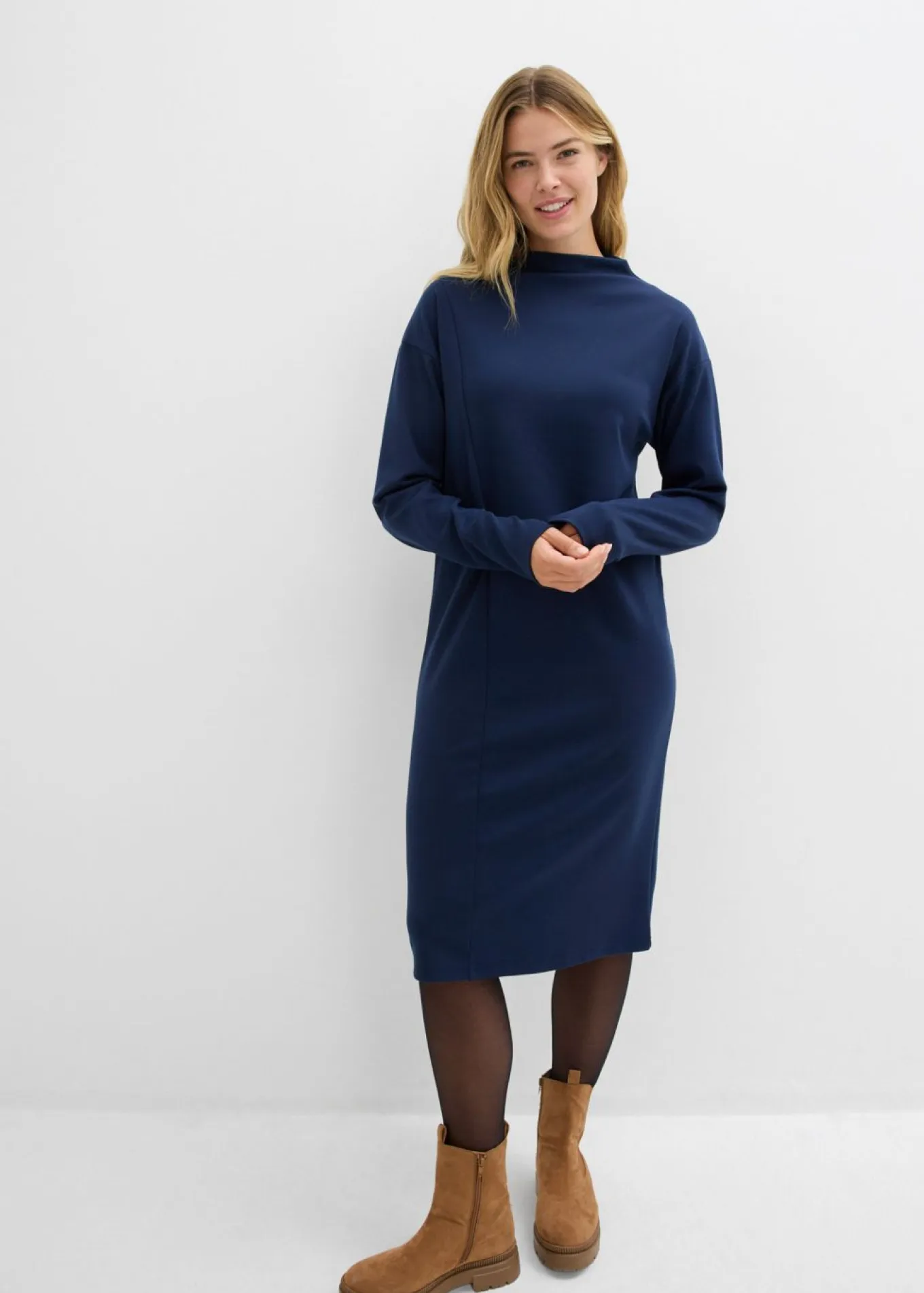 Vestido midi de mezcla de viscosa