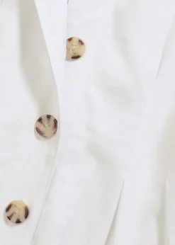 Vestido midi de mezcla de lino ligero