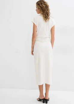Vestido midi de mezcla de viscosa suave