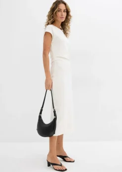 Vestido midi de mezcla de viscosa suave