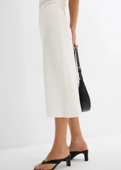 Vestido midi de mezcla de viscosa suave