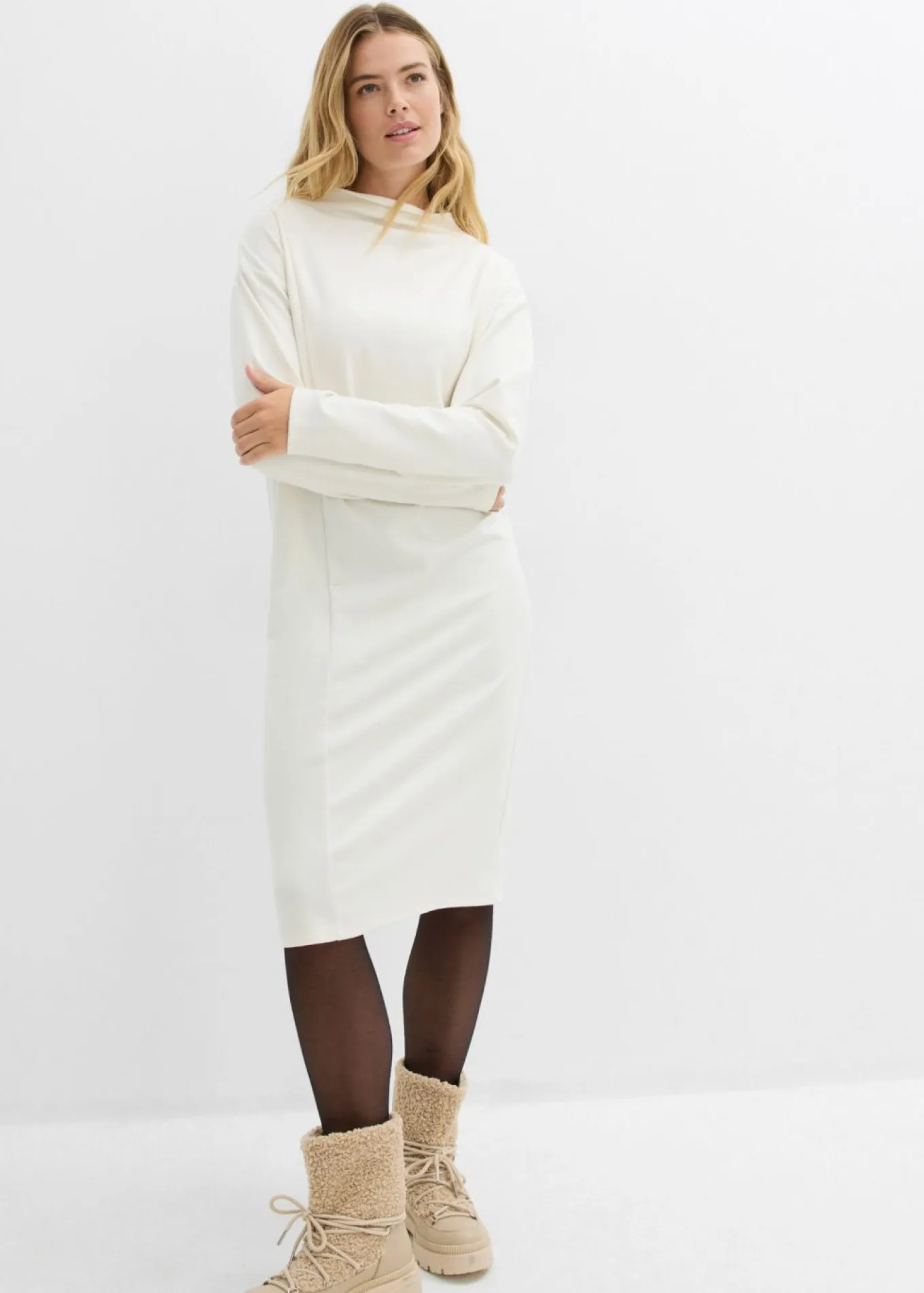 Vestido midi de mezcla de viscosa