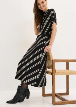 Vestido midi de mezcla de viscosa suave