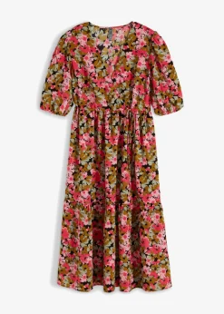 Vestido midi de mezcla de viscosa