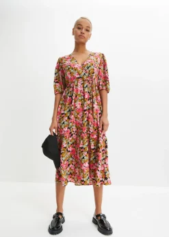 Vestido midi de mezcla de viscosa