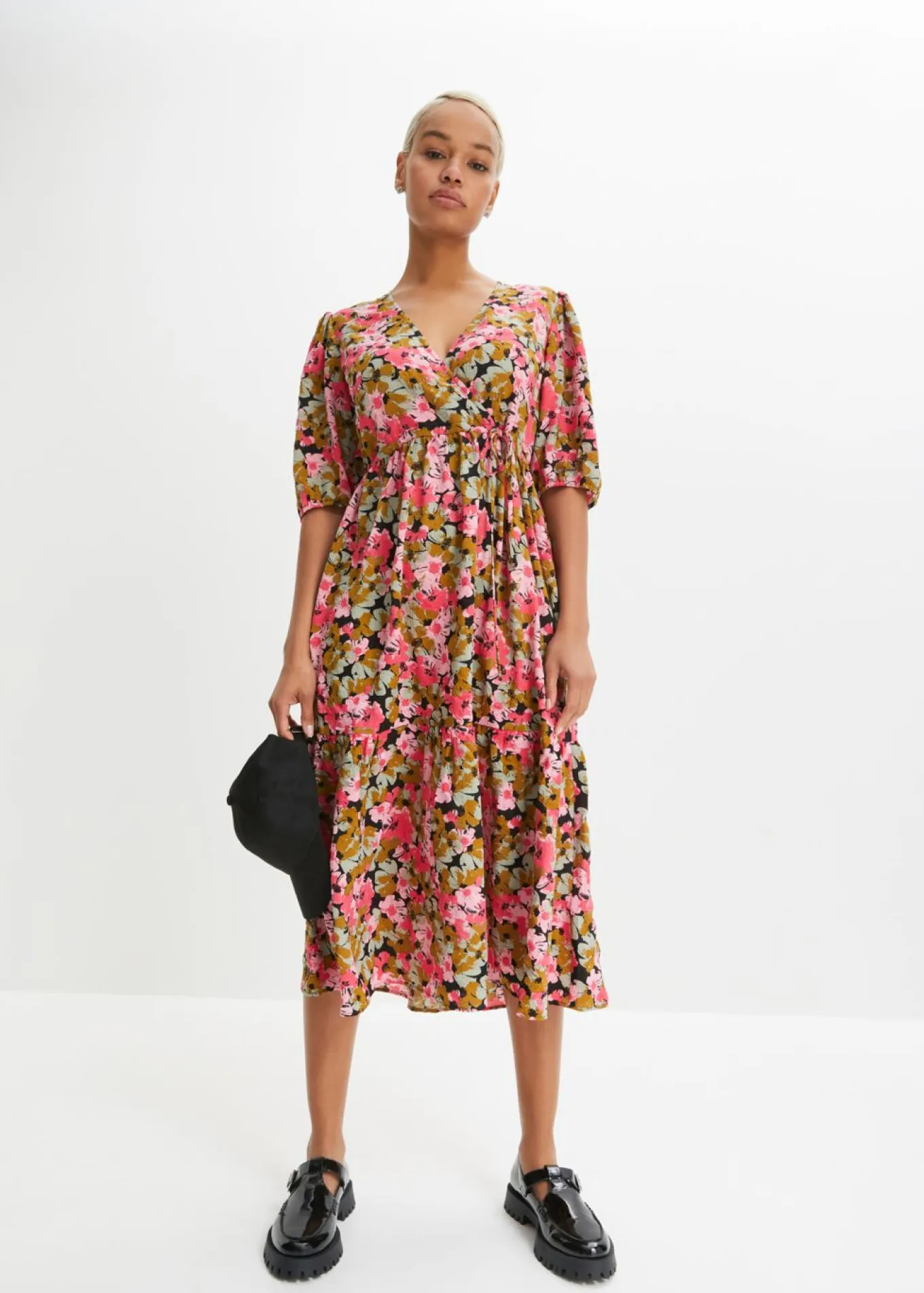 Vestido midi de mezcla de viscosa
