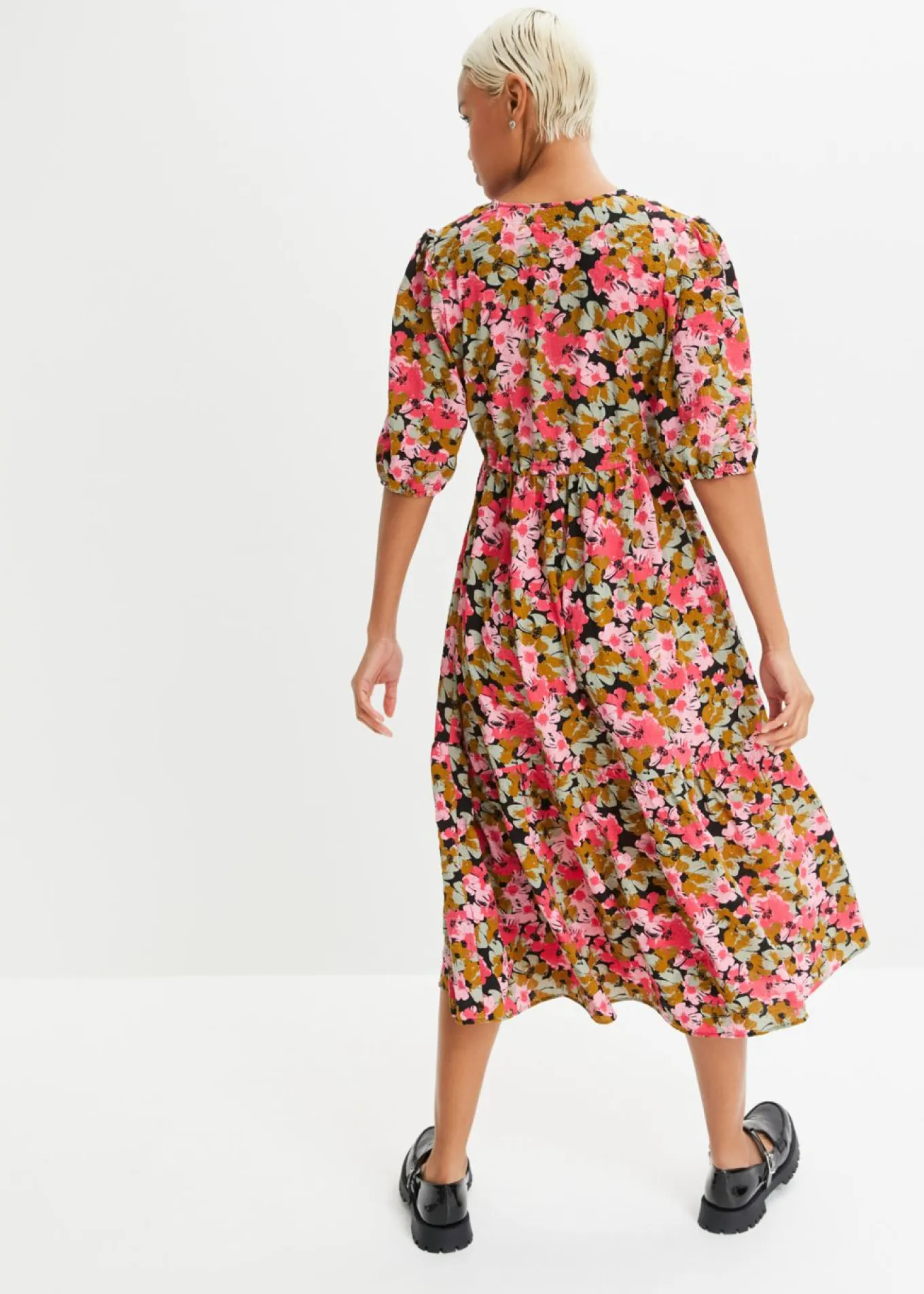 Vestido midi de mezcla de viscosa