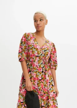Vestido midi de mezcla de viscosa