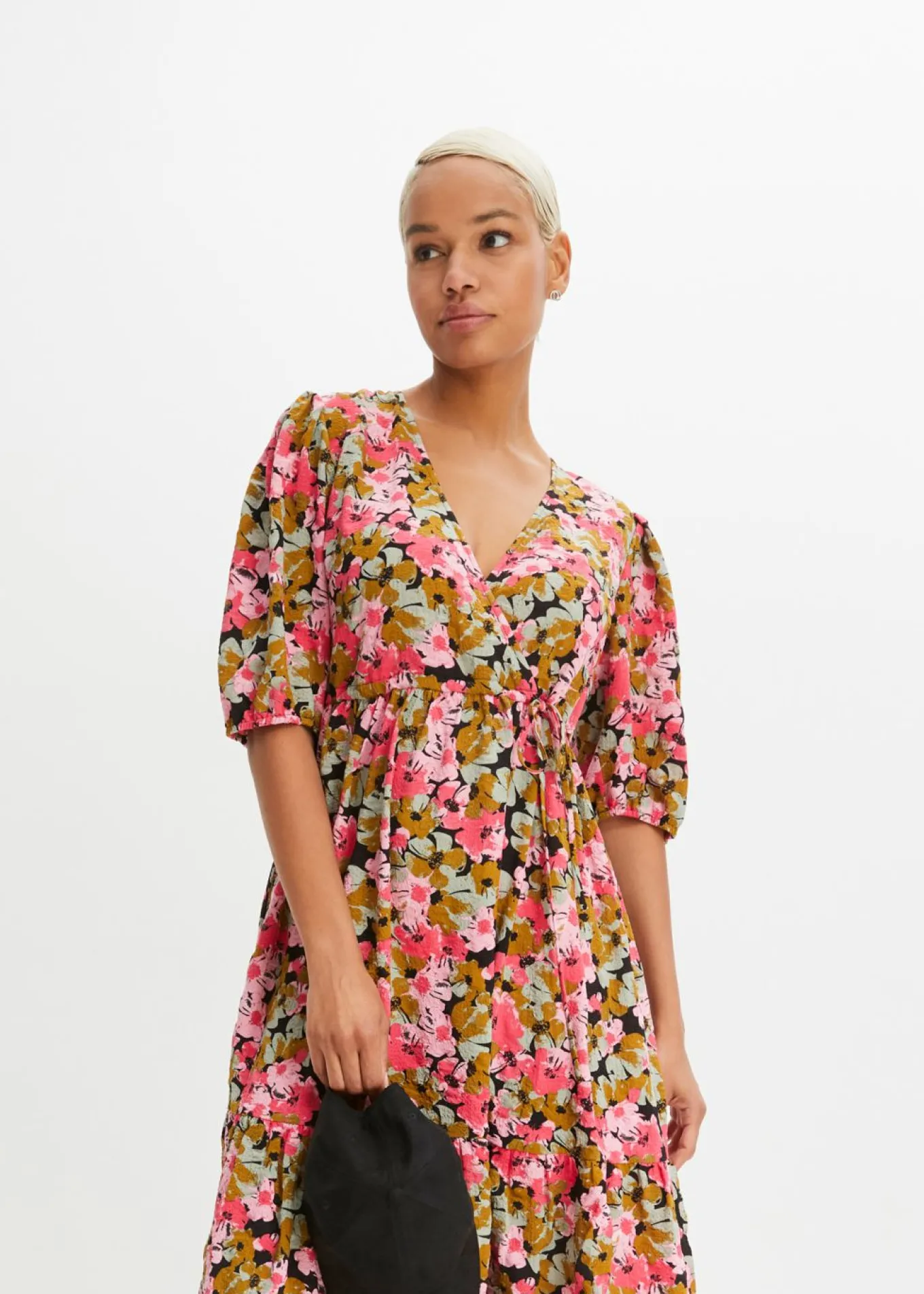 Vestido midi de mezcla de viscosa