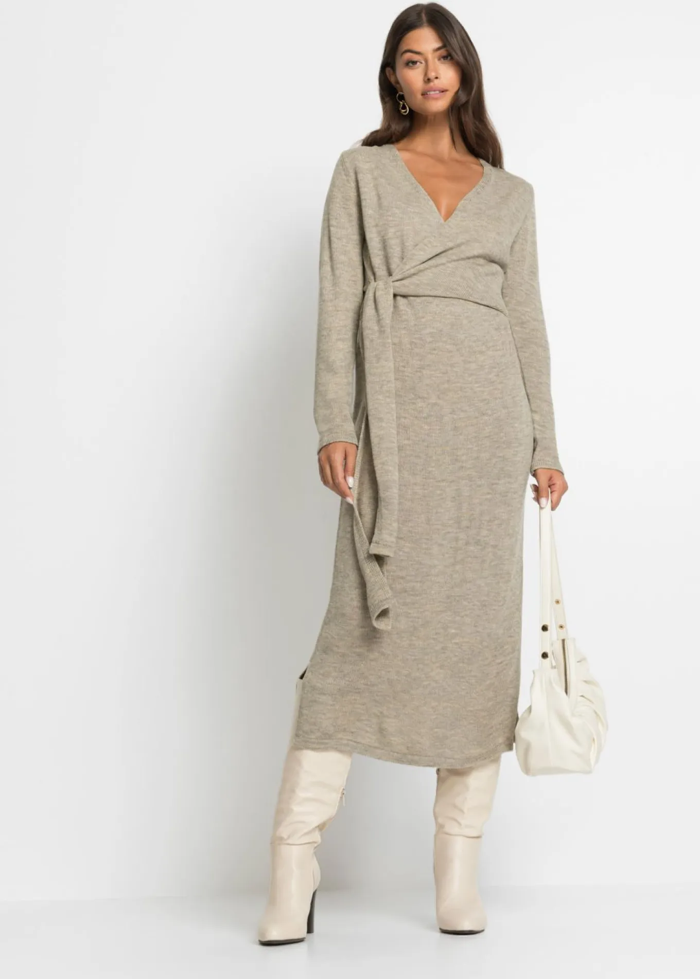 Vestido midi de punto