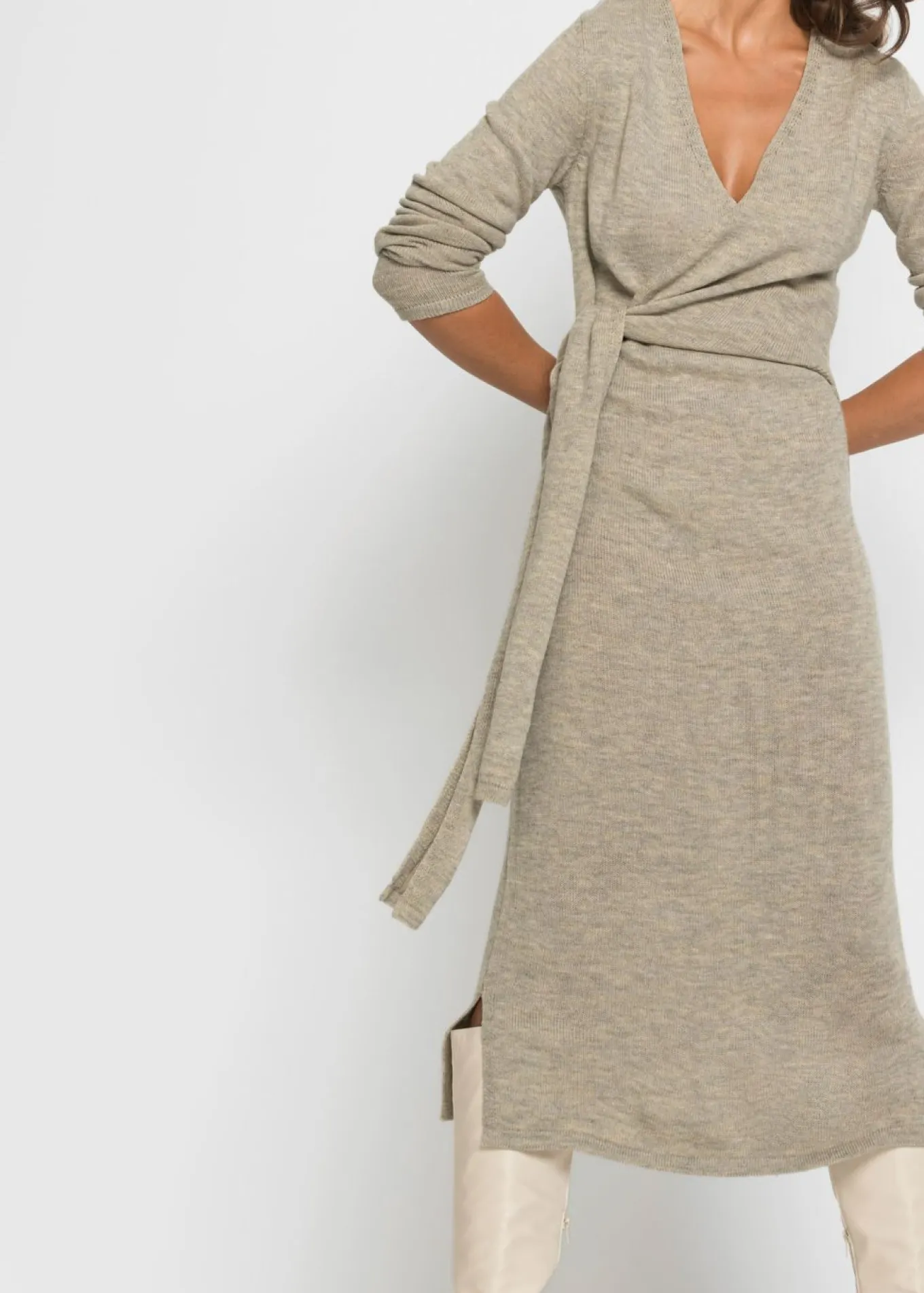 Vestido midi de punto