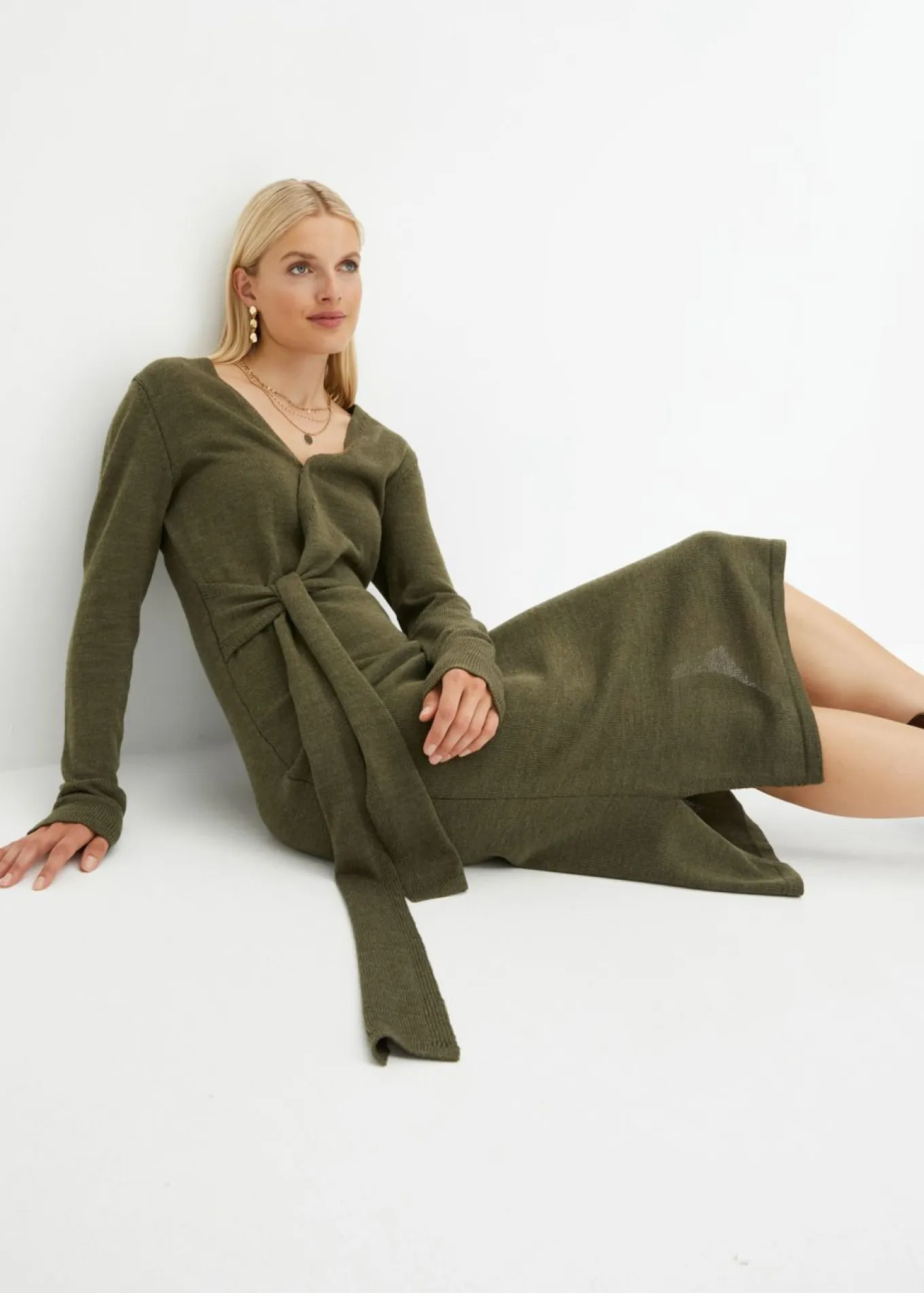 Vestido midi de punto