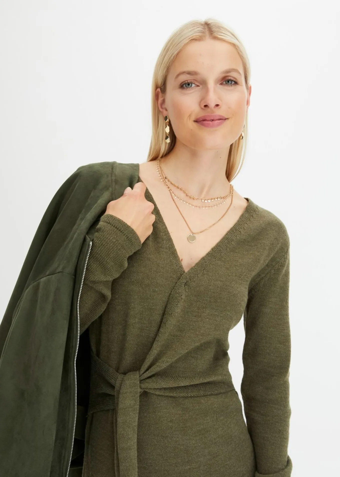 Vestido midi de punto