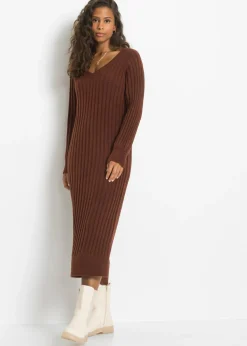 Vestido midi de punto
