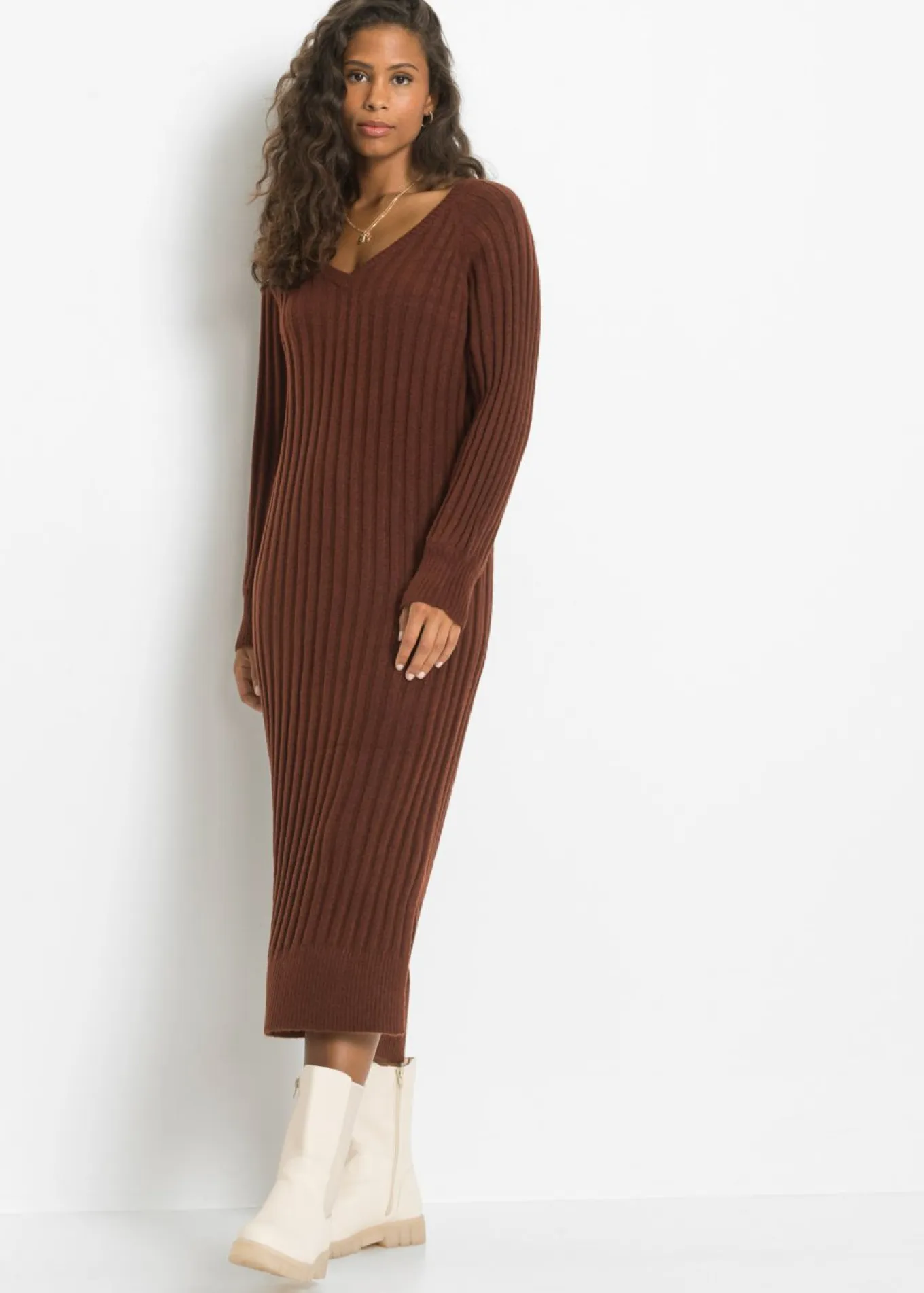 Vestido midi de punto
