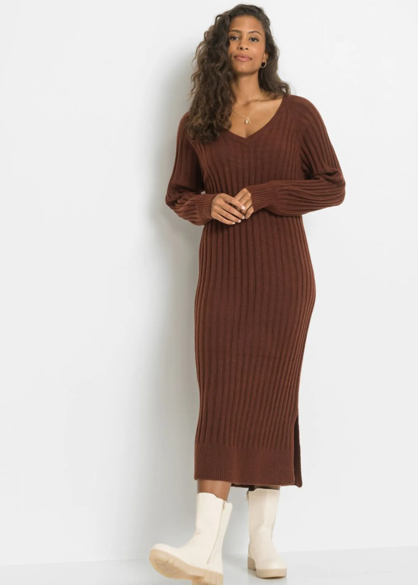 Vestido midi de punto