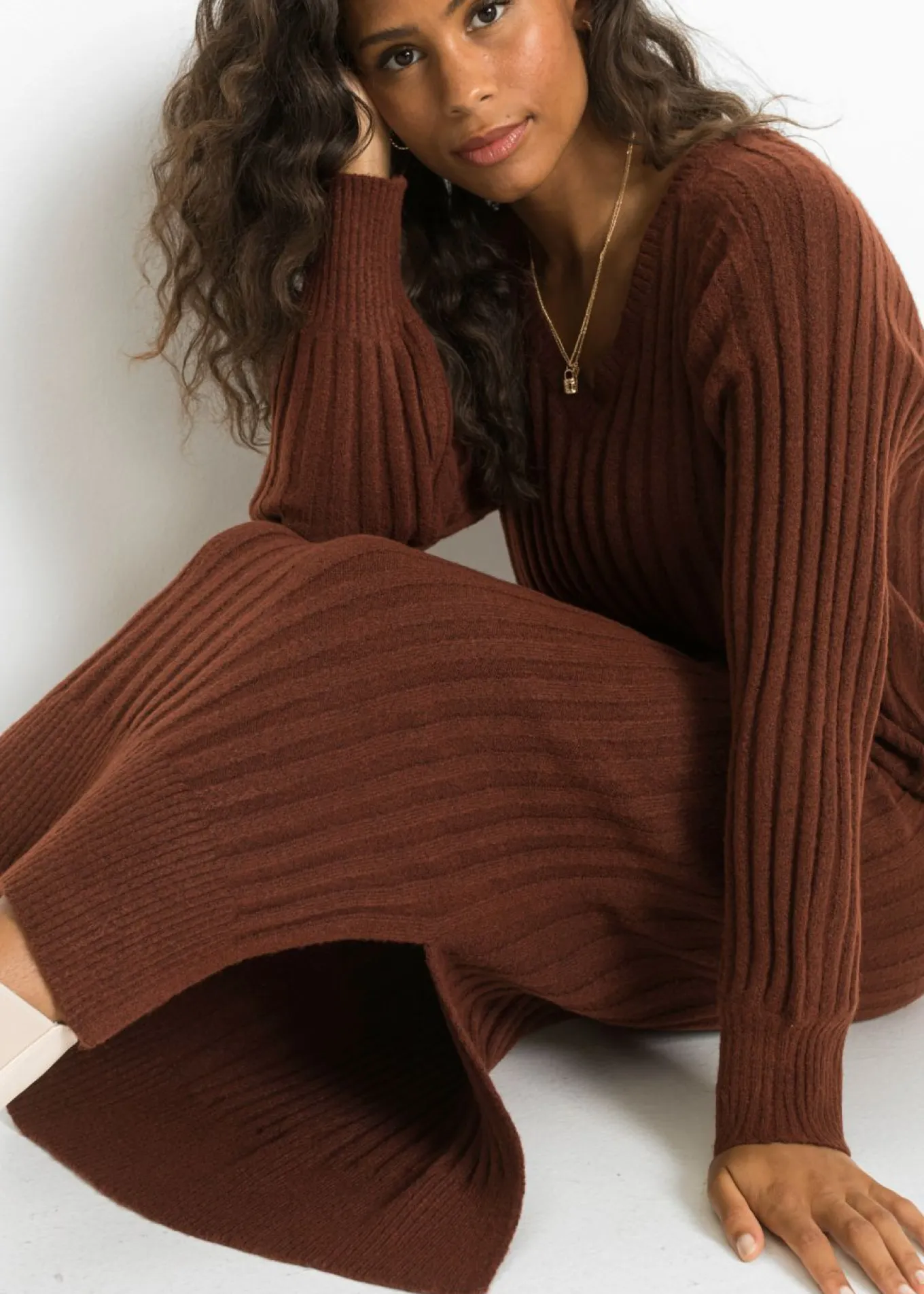 Vestido midi de punto