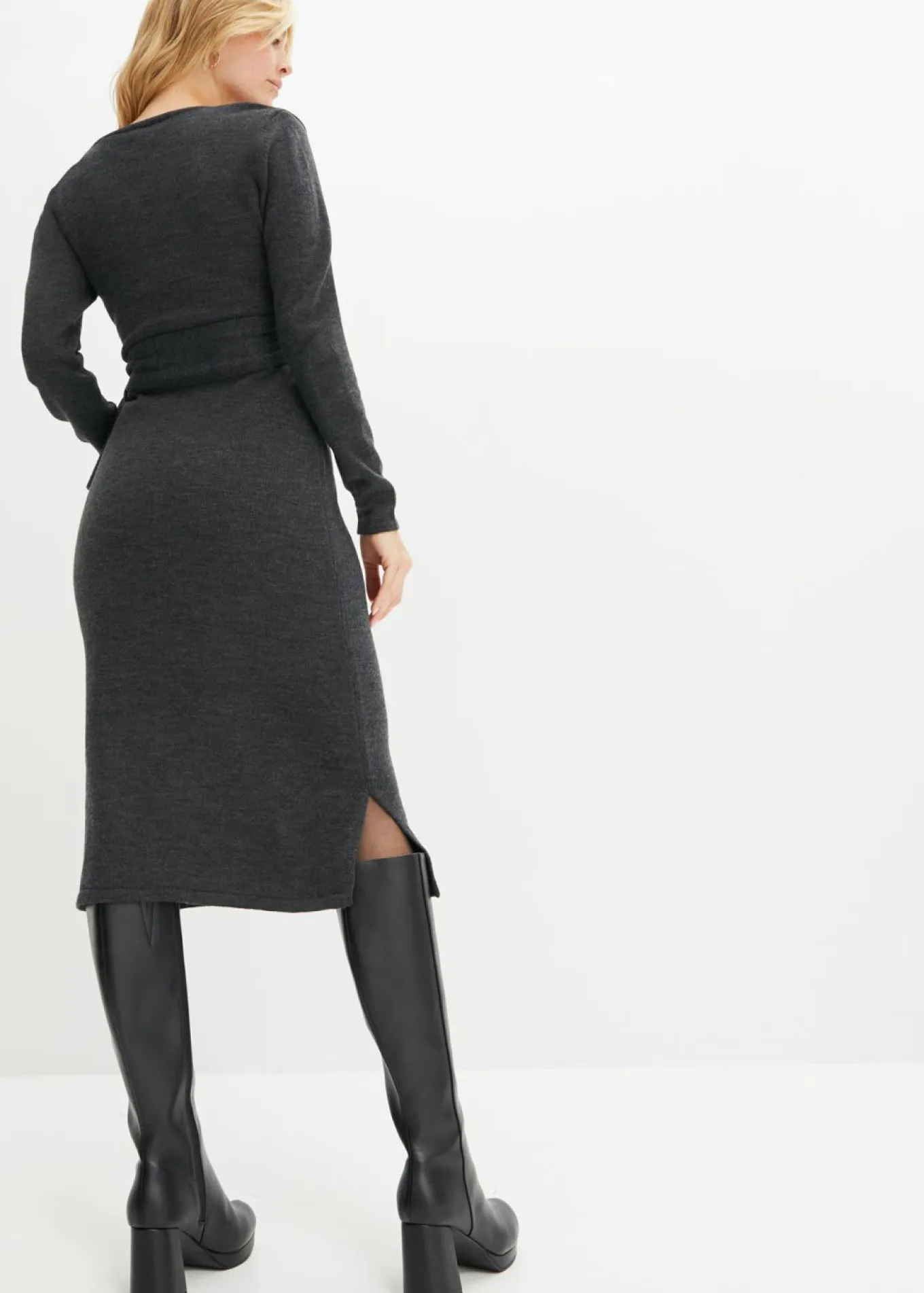 Vestido midi de punto