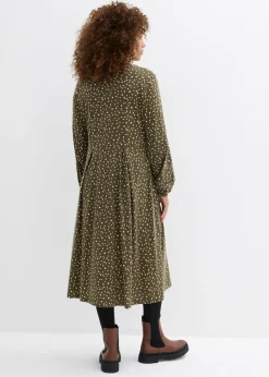 Vestido midi de punto de algodón