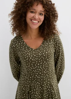 Vestido midi de punto de algodón