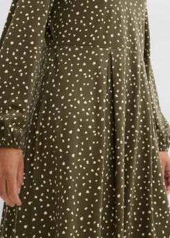 Vestido midi de punto de algodón