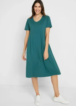 Vestido midi de punto de algodón