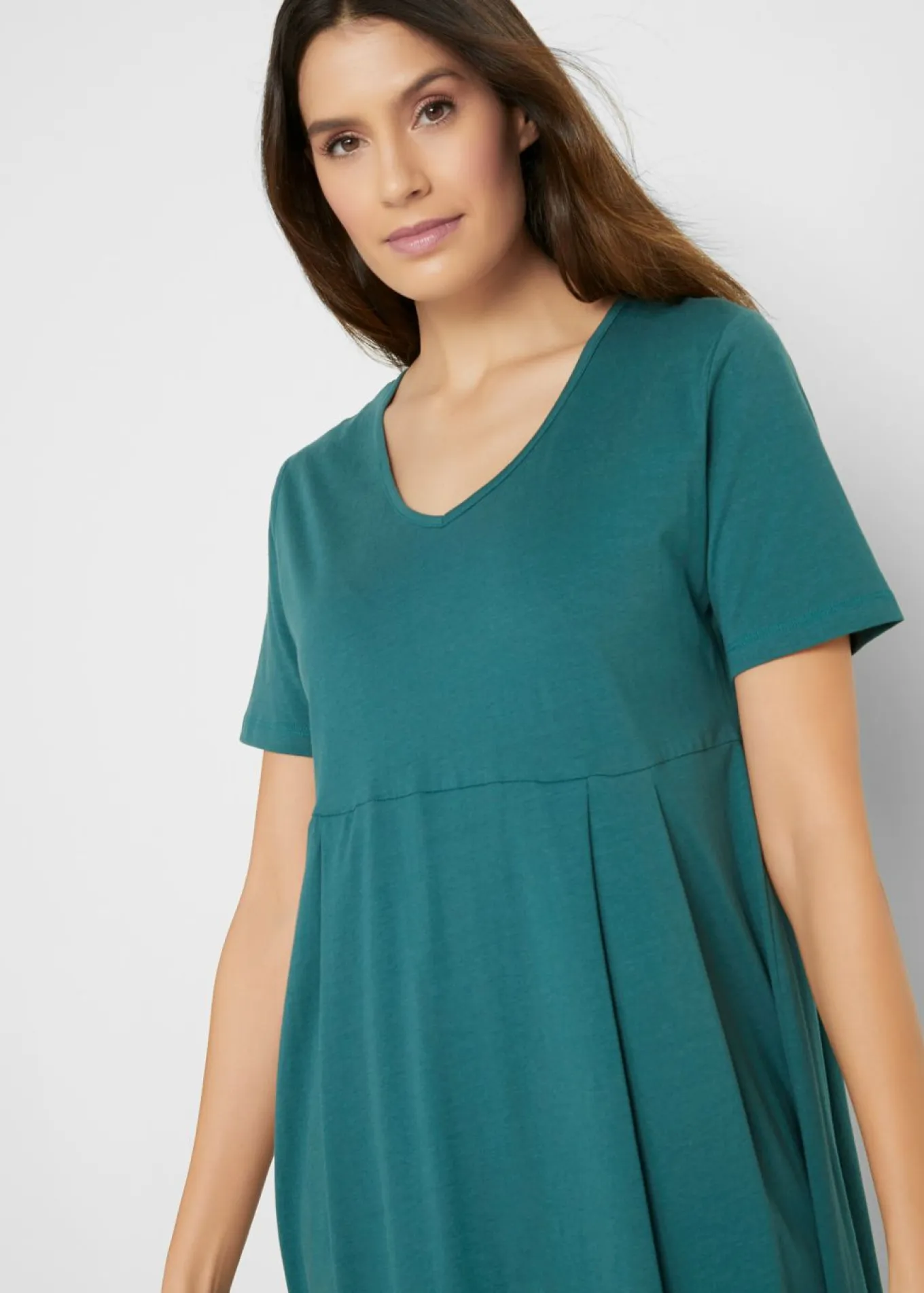 Vestido midi de punto de algodón