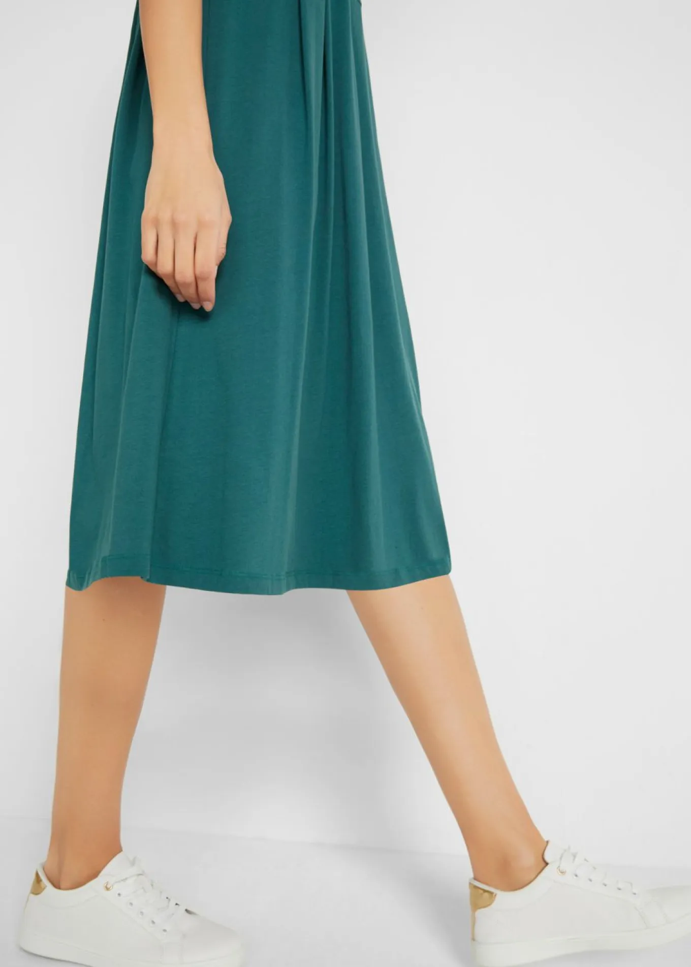 Vestido midi de punto de algodón
