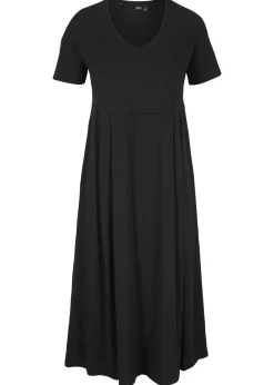 Vestido midi de punto de algodón
