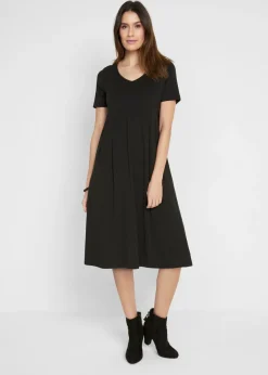 Vestido midi de punto de algodón