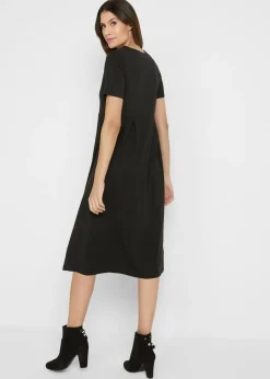 Vestido midi de punto de algodón