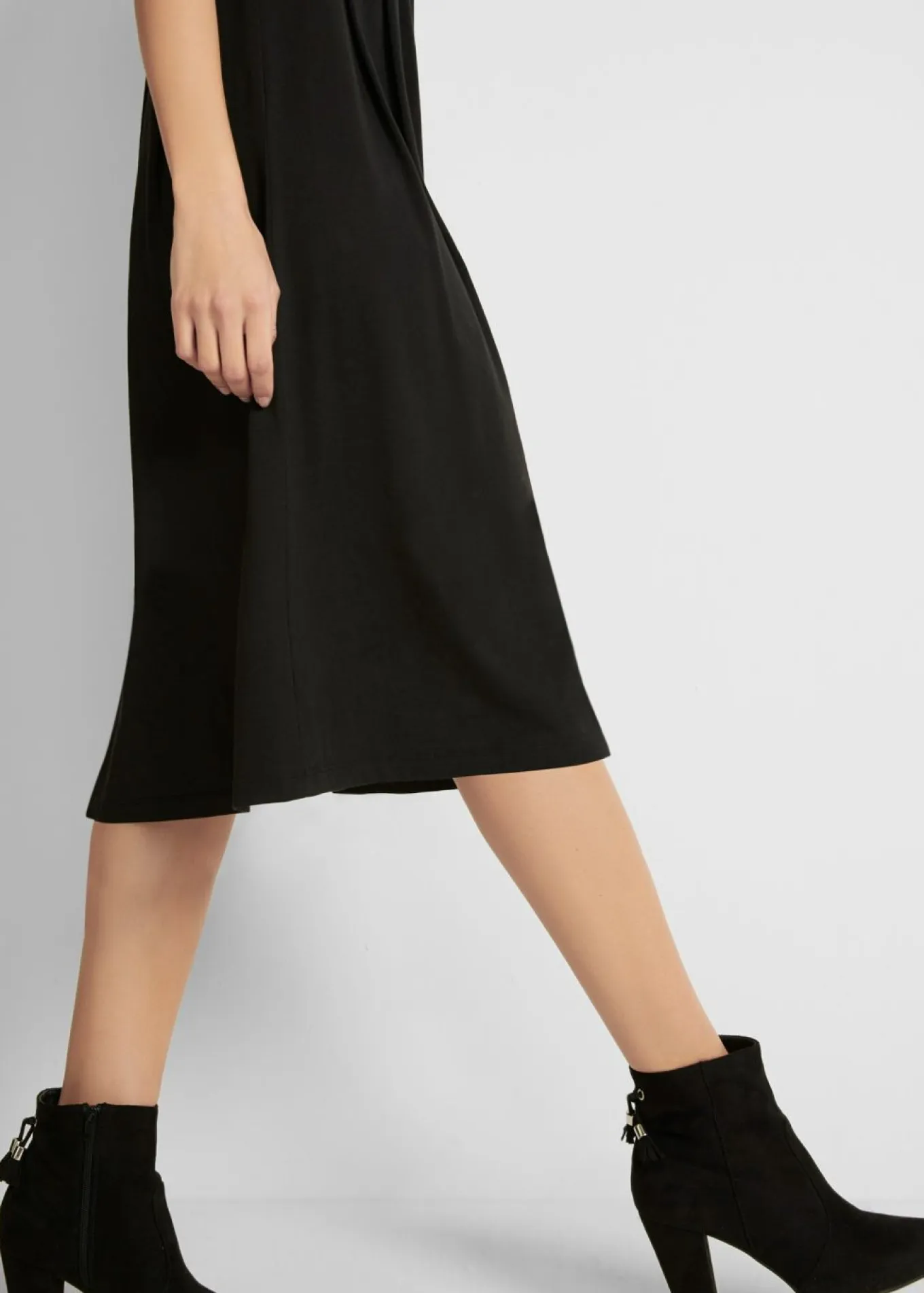 Vestido midi de punto de algodón
