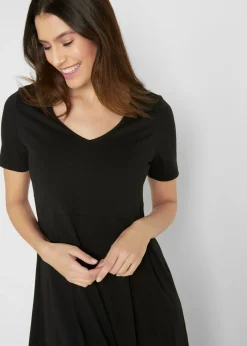 Vestido midi de punto de algodón