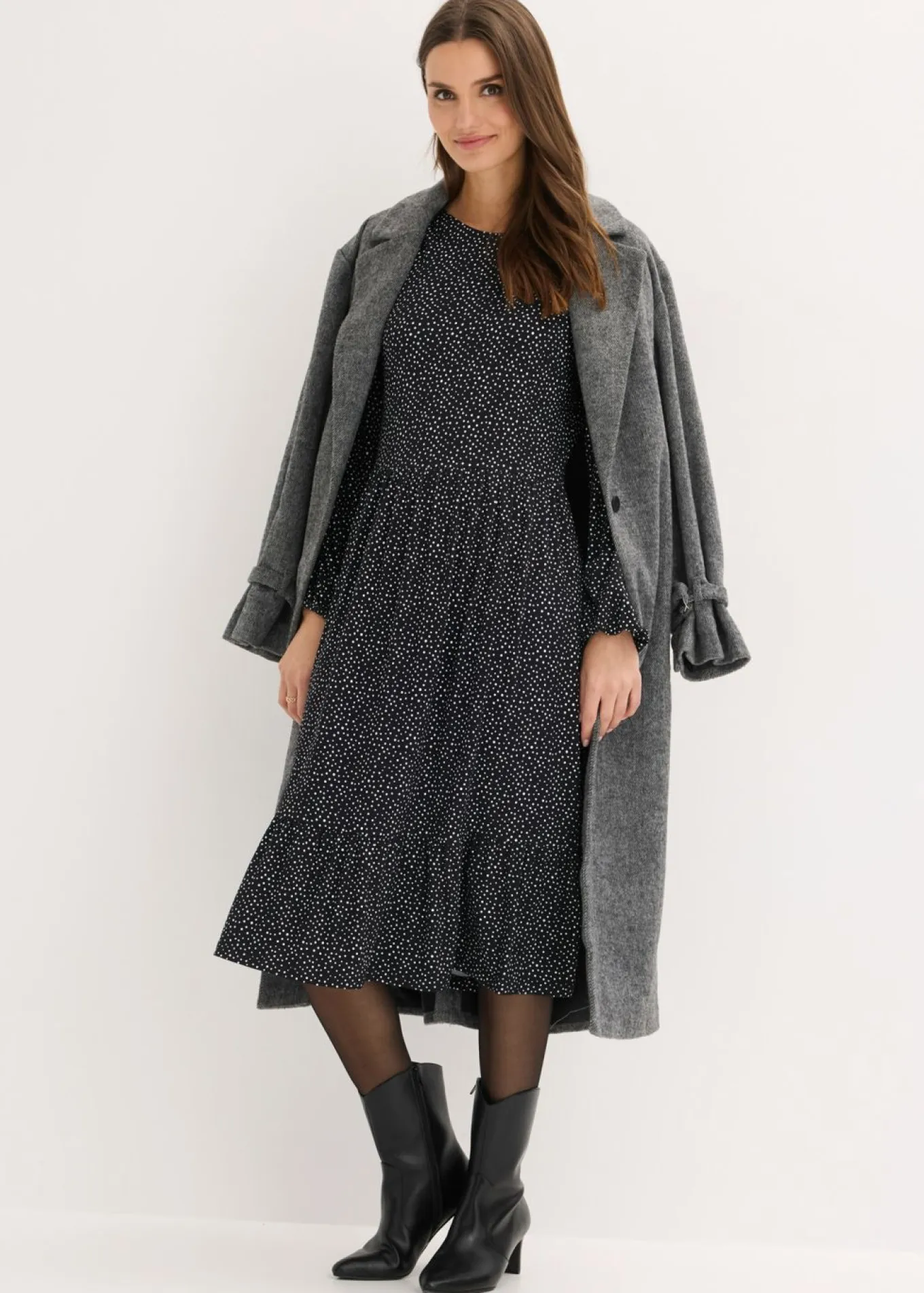 Vestido midi de punto de mezcla de viscosa