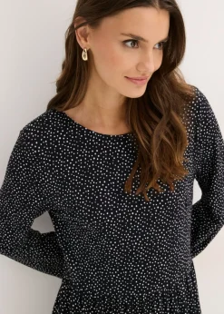Vestido midi de punto de mezcla de viscosa