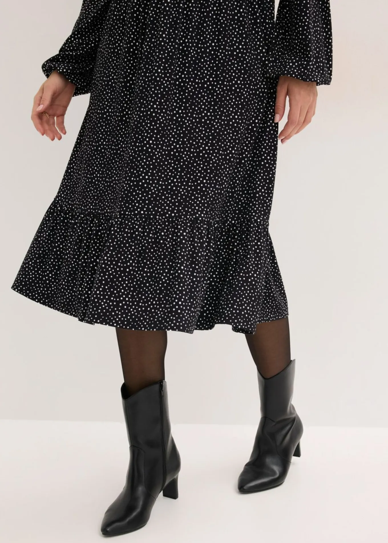 Vestido midi de punto de mezcla de viscosa