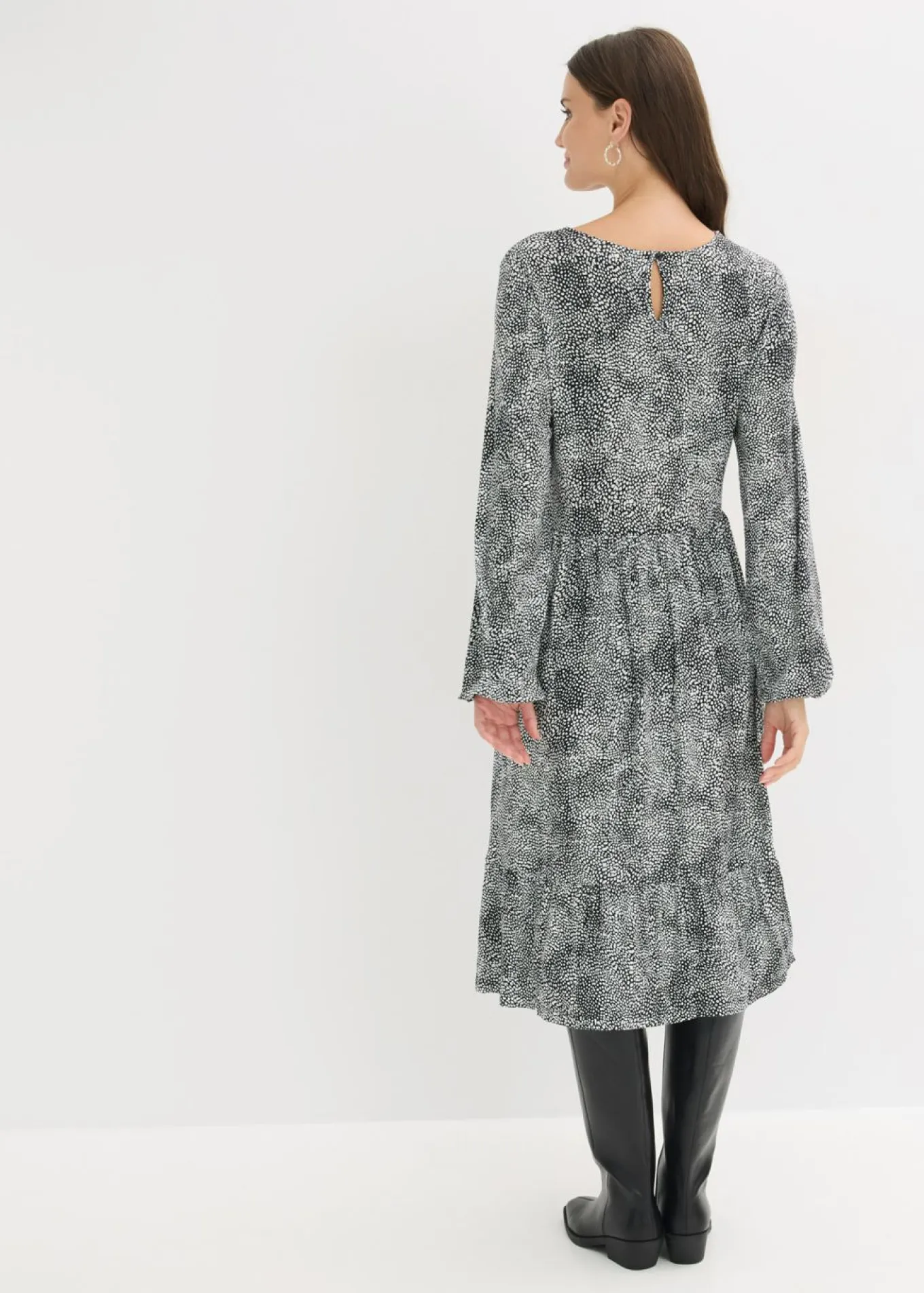 Vestido midi de punto de mezcla de viscosa
