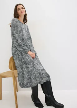 Vestido midi de punto de mezcla de viscosa