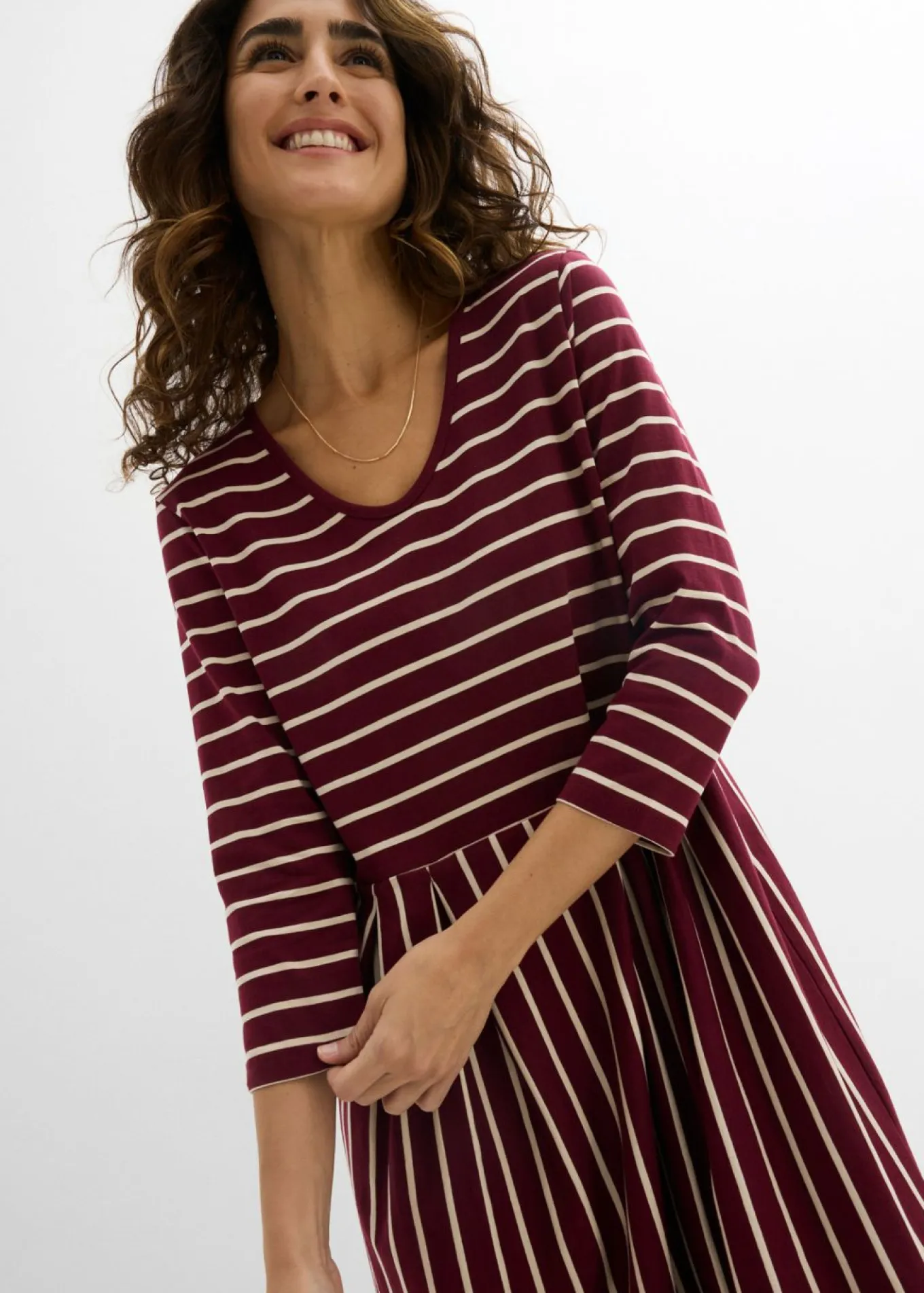 Vestido midi de punto de algodón